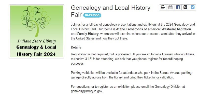 ISL Genealogy and History Fair